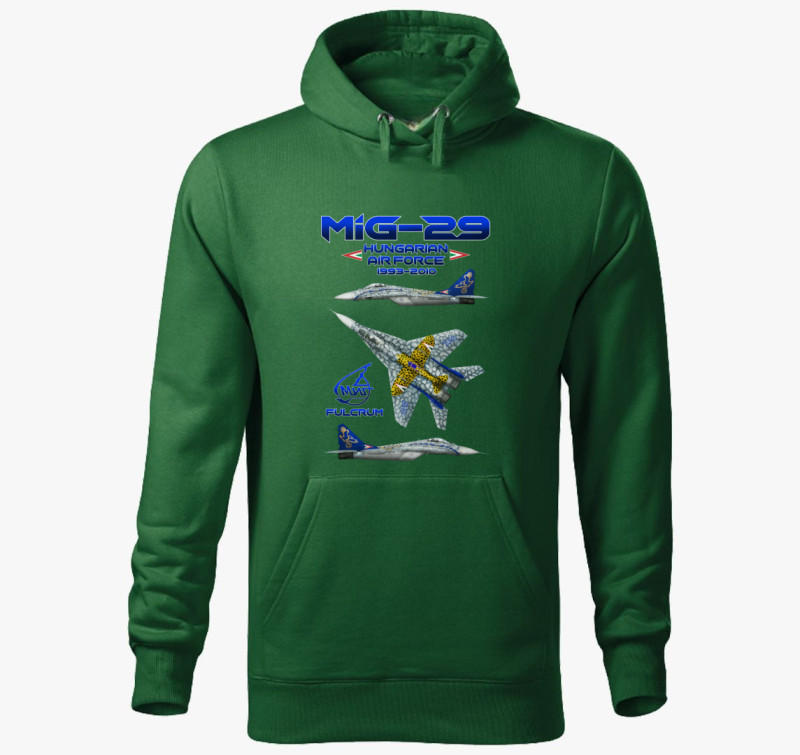 MiG-29 Gracy emlék kapucnis pulóver — Üvegzöld