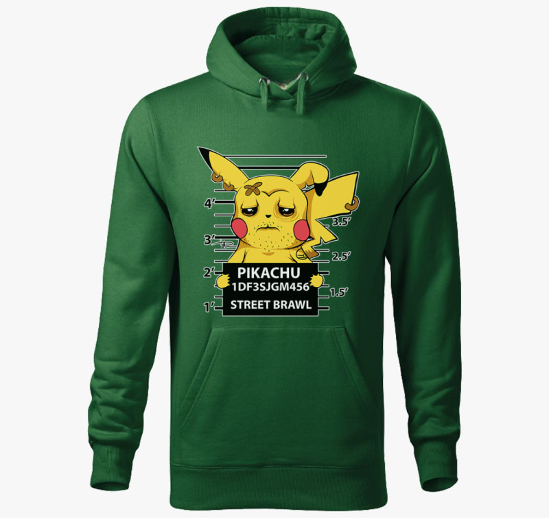 Sittes Pikachu kapucnis pulóver — Üvegzöld