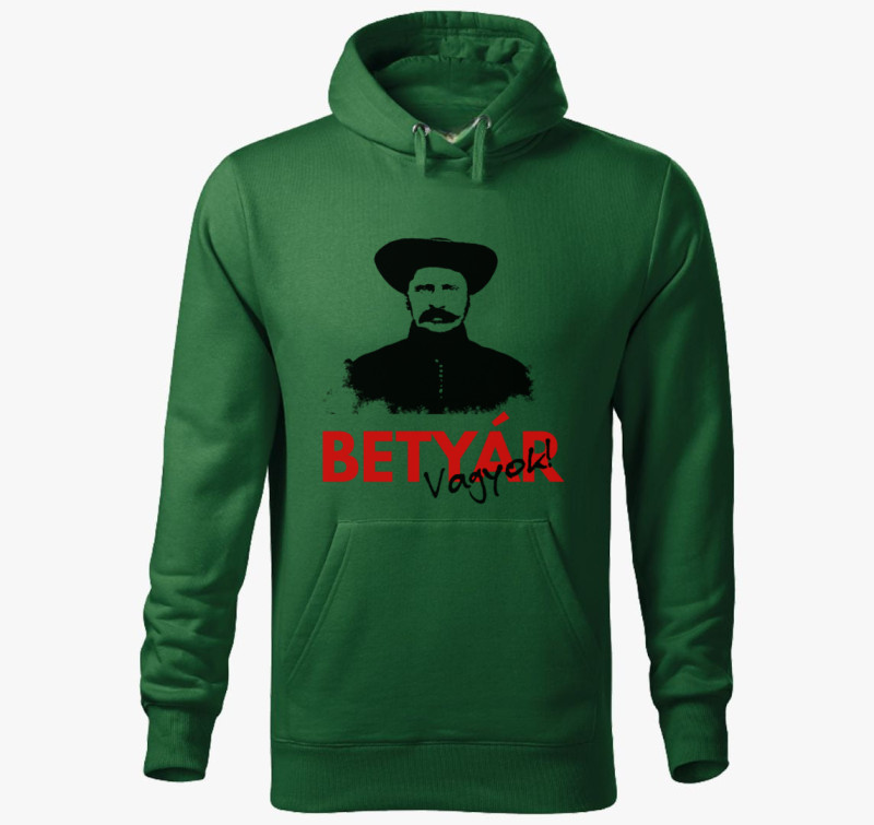 Betyár Vagyok kapucnis pulóver — Üvegzöld