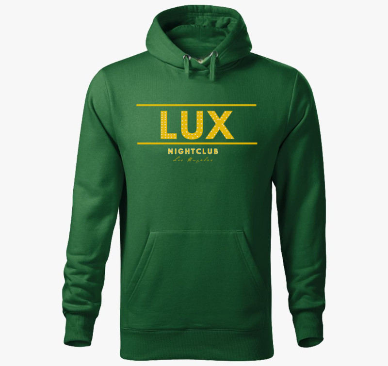 Lux Nightclub kapucnis pulóver — Üvegzöld