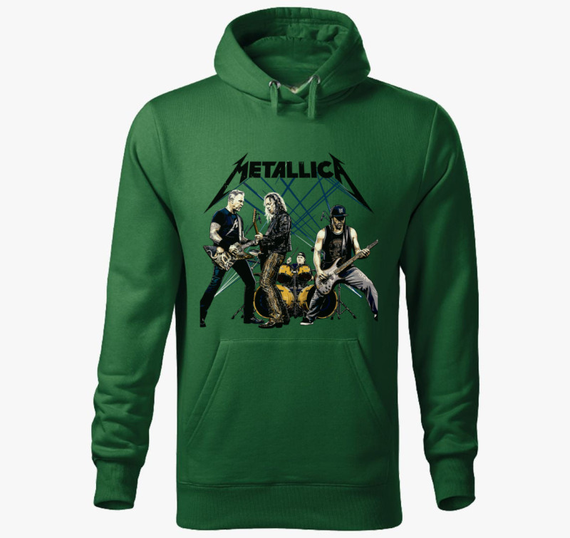Metallica Band Art kapucnis pulóver — Üvegzöld