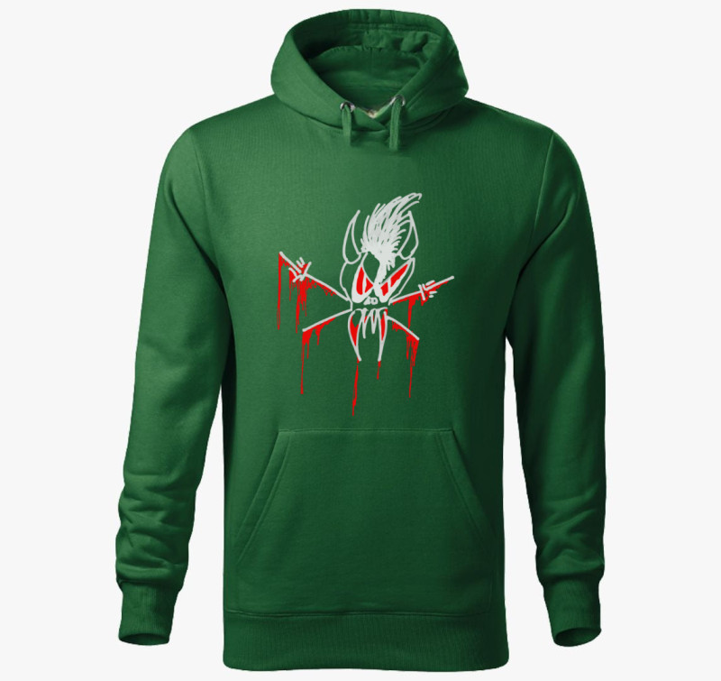 Metallica Live Logo kapucnis pulóver — Üvegzöld