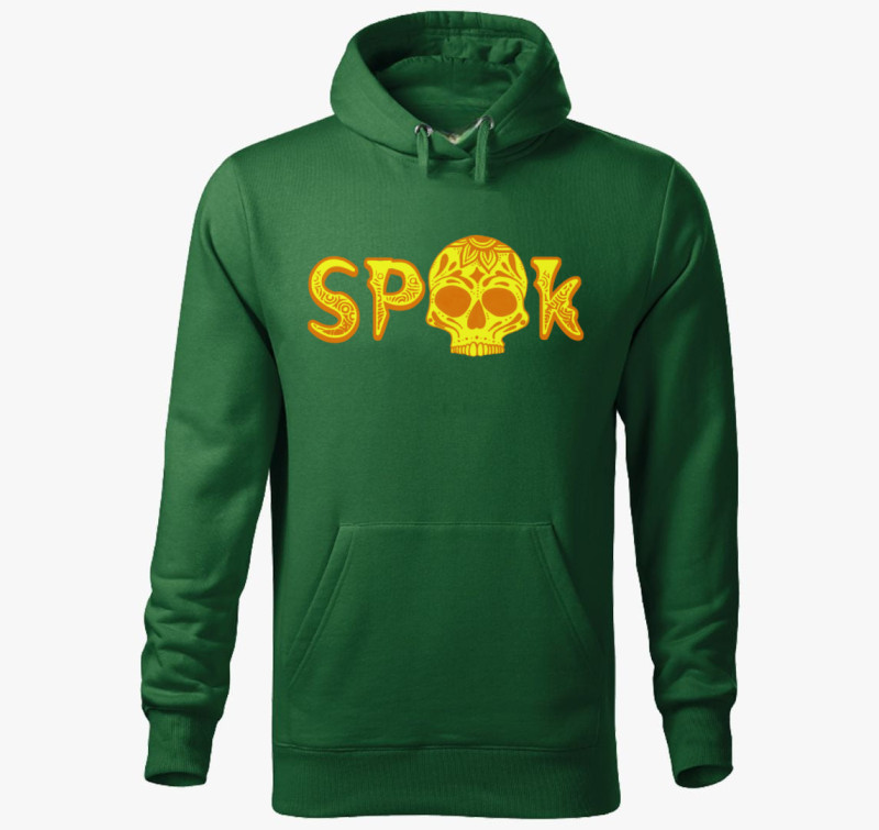 Spook-tober kapucnis pulóver — Üvegzöld