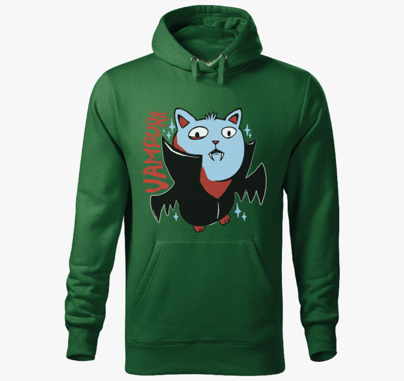 Vampurr kapucnis pulóver — Üvegzöld