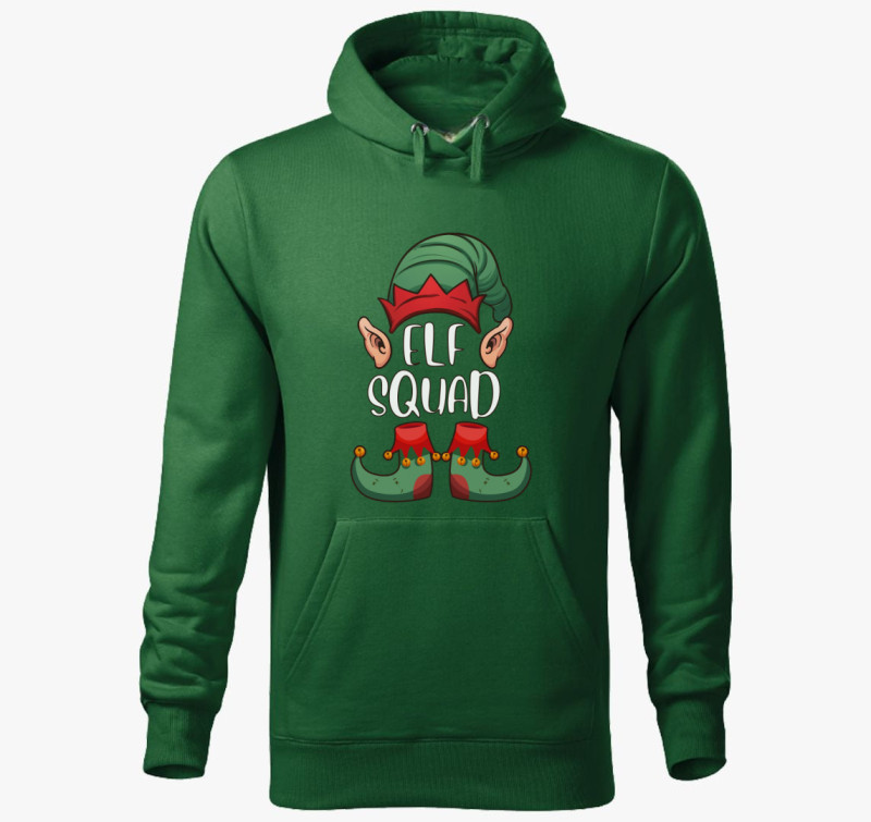 Elf Squad kapucnis pulóver — Üvegzöld