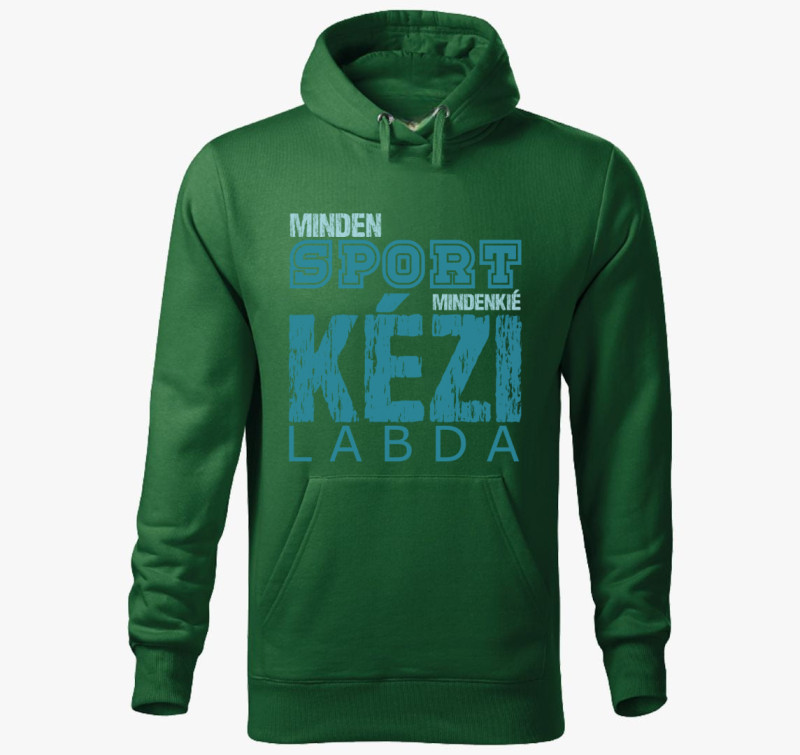 Minden sport kézilabda kapucnis pulóver — Üvegzöld