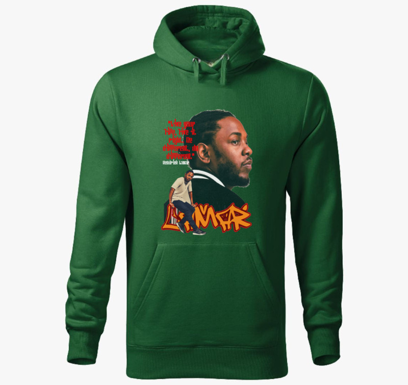Kendrick Lamar kapucnis pulóver — Üvegzöld