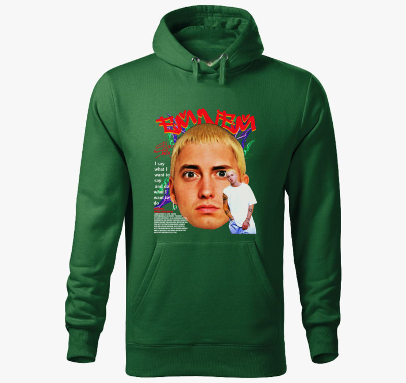Fiatal Eminem kapucnis pulóver — Üvegzöld