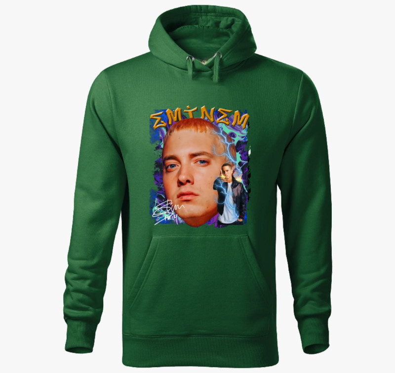 Slim Shady kapucnis pulóver — Üvegzöld