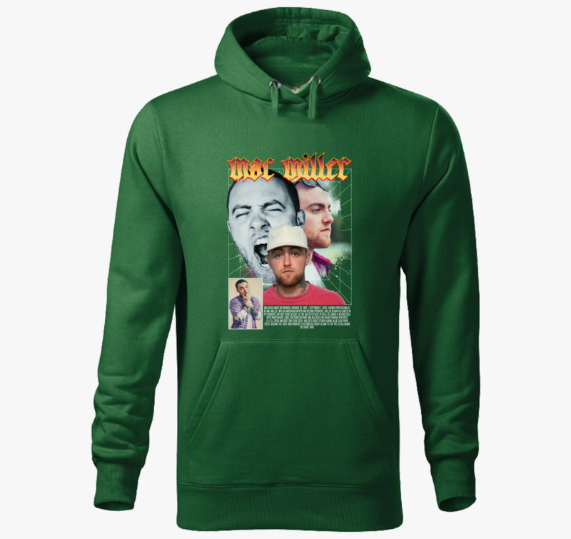 Mac Miller kapucnis pulóver — Üvegzöld