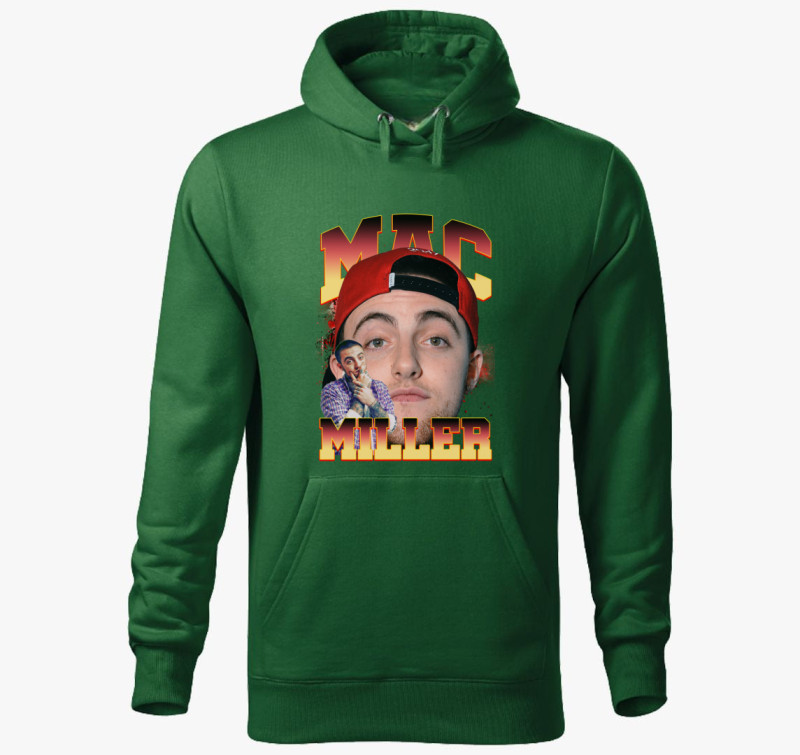 Mac Miller EZ kapucnis pulóver — Üvegzöld
