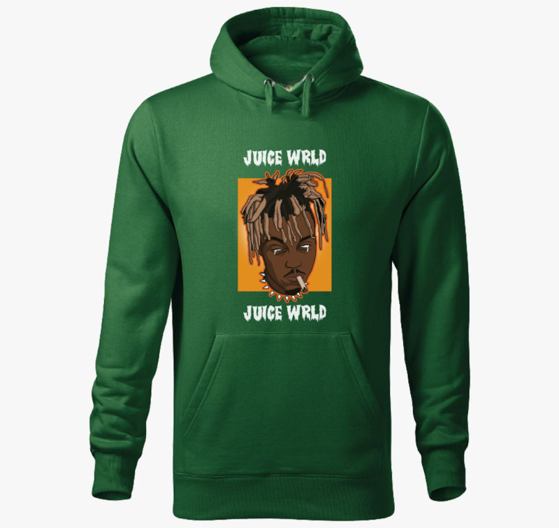 Juice WRLD - Juice WRLD kapucnis pulóver — Üvegzöld