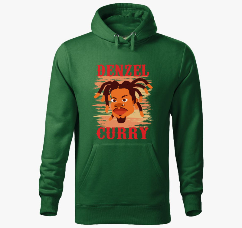 Denzel Curry kapucnis pulóver — Üvegzöld
