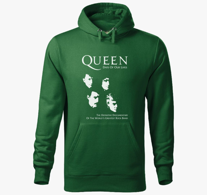Queen  zenekar tagok kapucnis pulóver — Üvegzöld