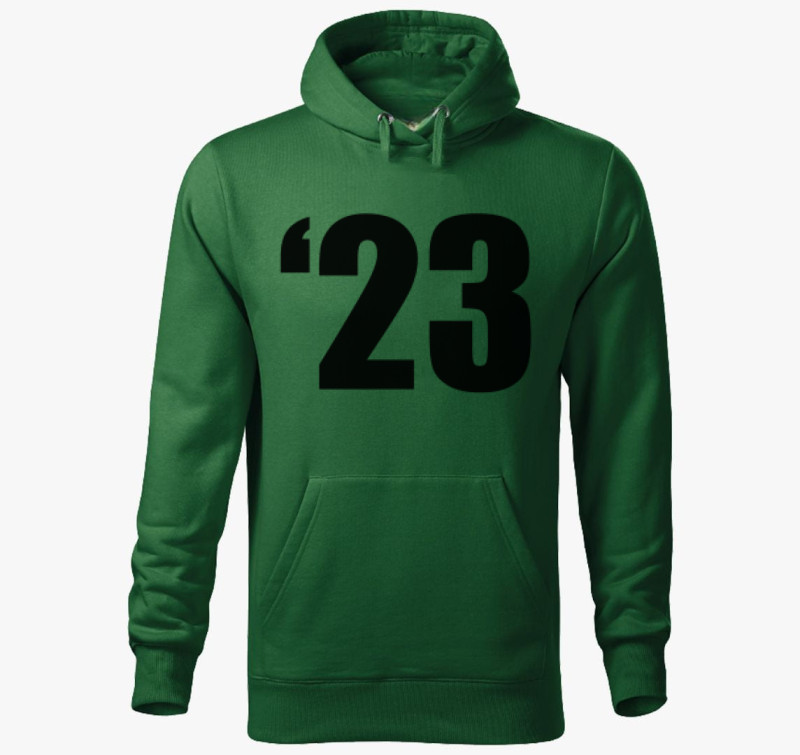 23 kapucnis pulóver — Üvegzöld