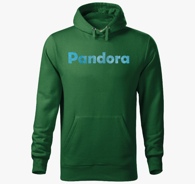 Pandora kapucnis pulóver — Üvegzöld