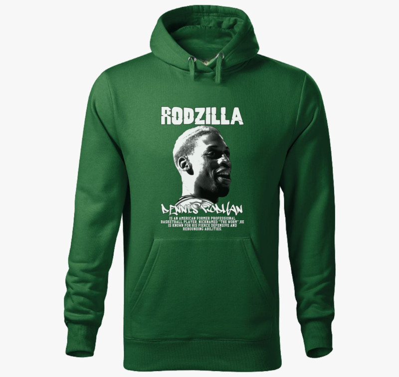 Dennis Rodman Rodzilla kapucnis pulóver — Üvegzöld