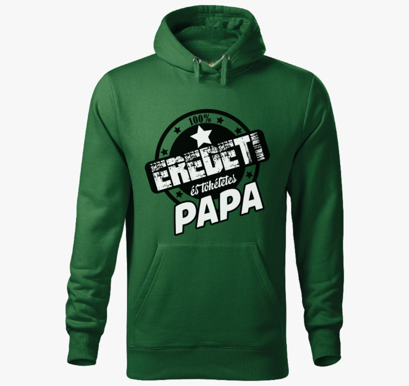 Papa tökéletes kapucnis pulóver — Üvegzöld