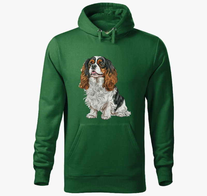 Spaniel kapucnis pulóver — Üvegzöld