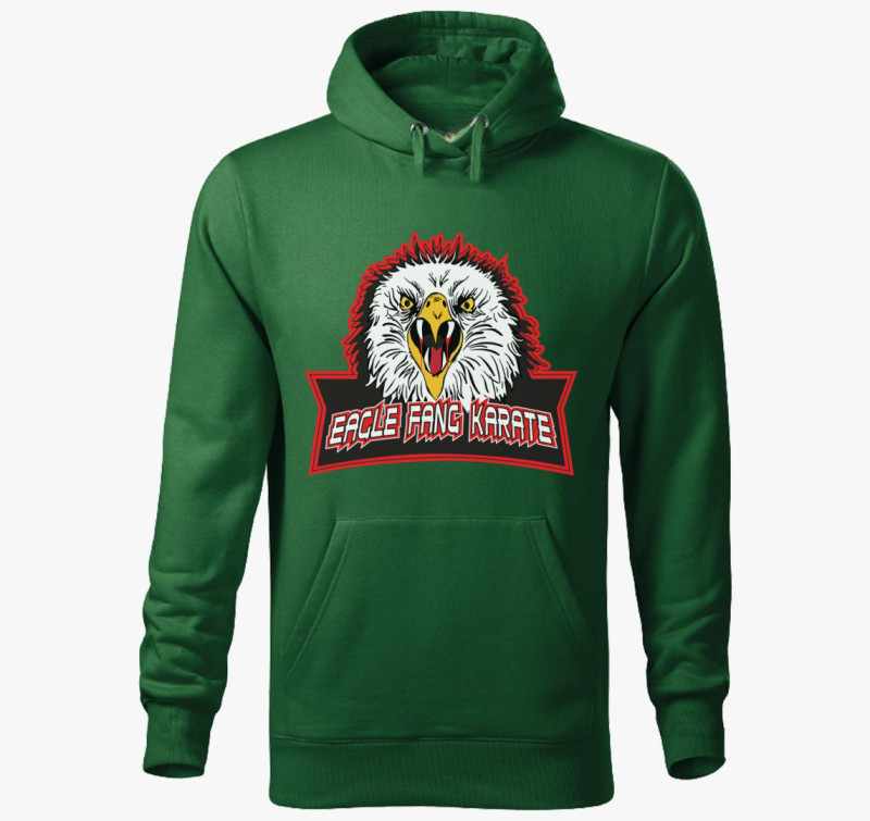 Eagle Fang Karate kapucnis pulóver — Üvegzöld