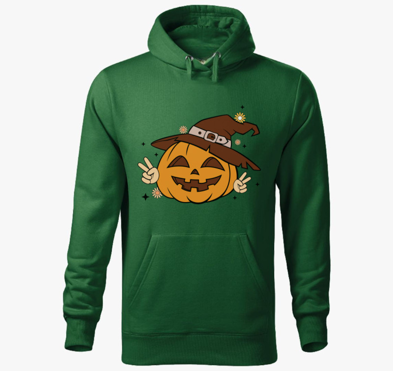 Howdy Pumpkin kapucnis pulóver — Üvegzöld