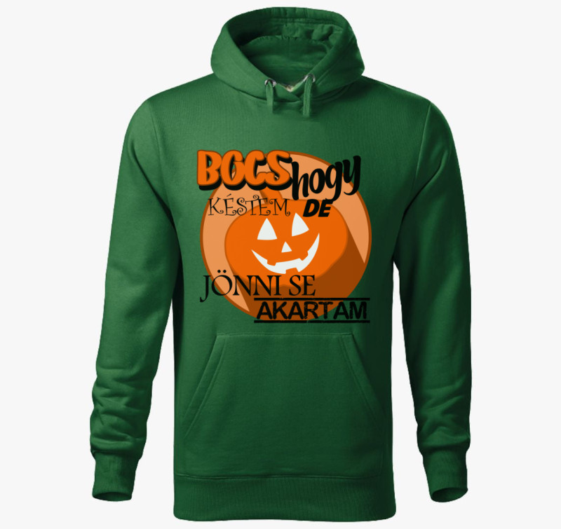 Halloween bocs kapucnis pulóver — Üvegzöld