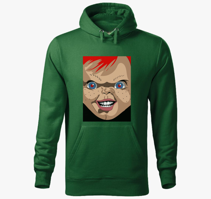 Chucky kapucnis pulóver — Üvegzöld