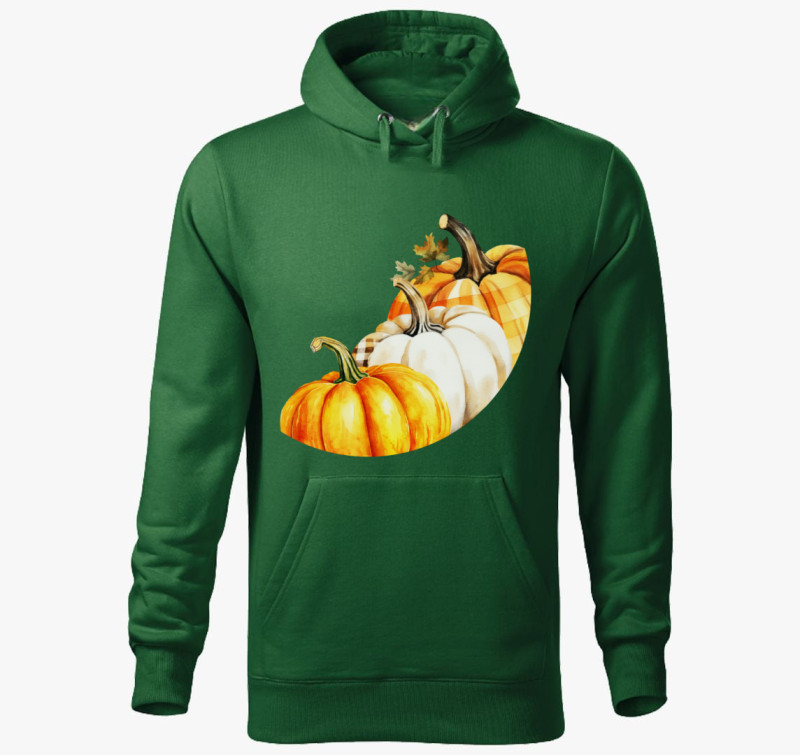3 pumpkins kapucnis pulóver — Üvegzöld