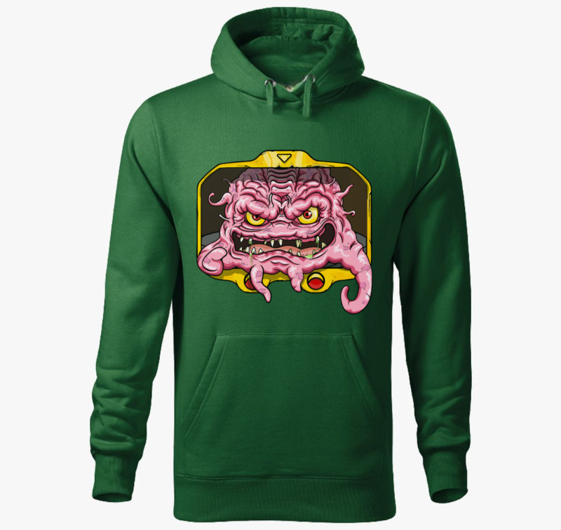 Krang kapucnis pulóver — Üvegzöld