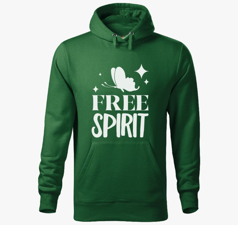 Free spirit kapucnis pulóver — Üvegzöld