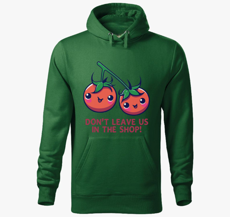 Shop tomato kapucnis pulóver — Üvegzöld