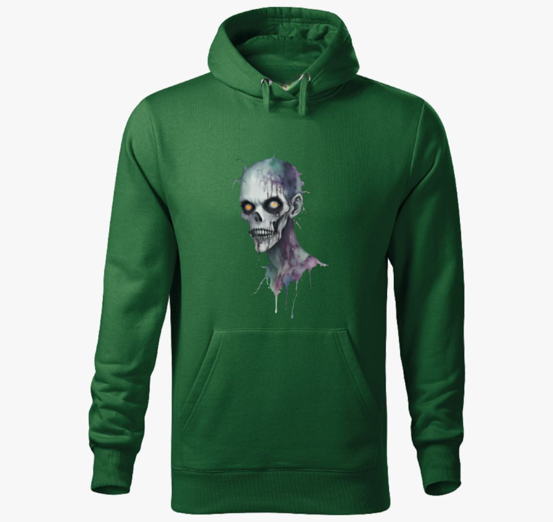 Zombi kapucnis pulóver — Üvegzöld