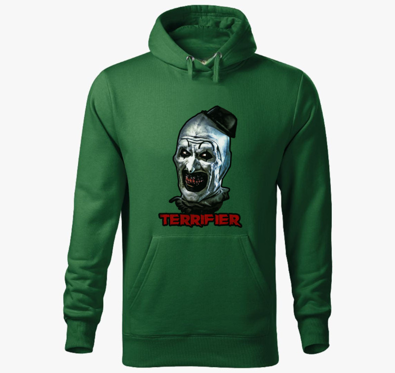 Terrifier kapucnis pulóver — Üvegzöld