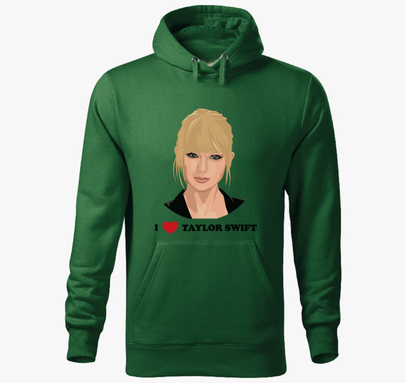 Love Taylor kapucnis pulóver — Üvegzöld