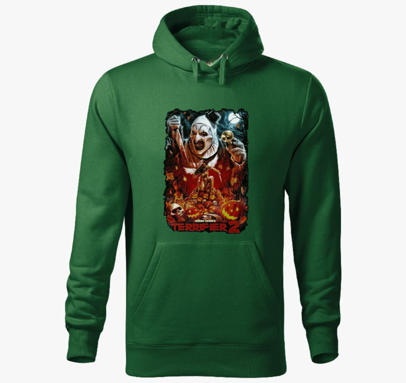 Terrifier Halloween kapucnis pulóver — Üvegzöld