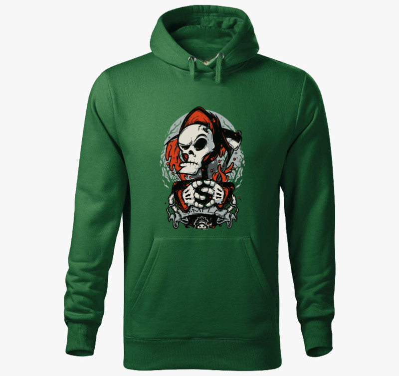 Billy és Mandy kalandjai a Kaszással kapucnis pulóver — Üvegzöld