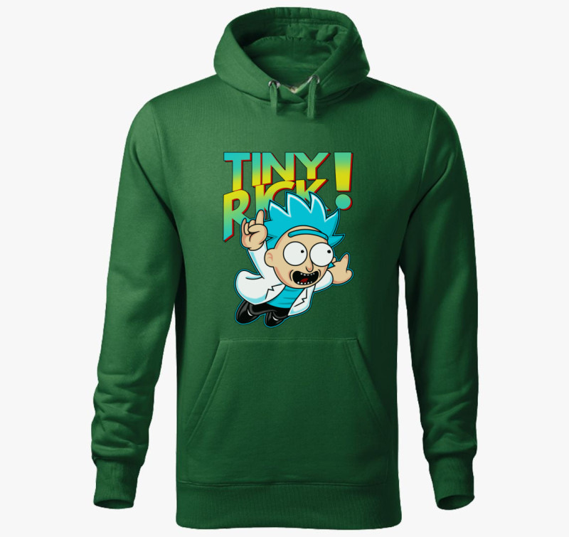 Pici Rick kapucnis pulóver — Üvegzöld