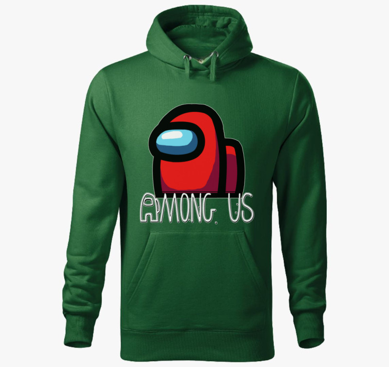 Among Us kapucnis pulóver — Üvegzöld