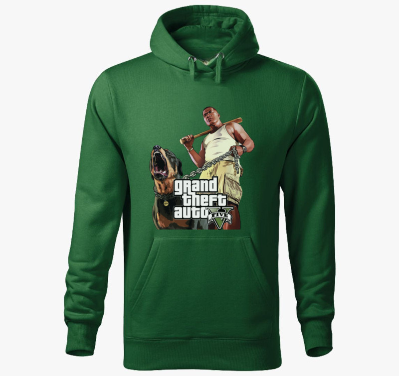 GTA V Franklin kapucnis pulóver — Üvegzöld