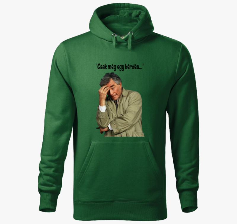 Columbo kapucnis pulóver — Üvegzöld