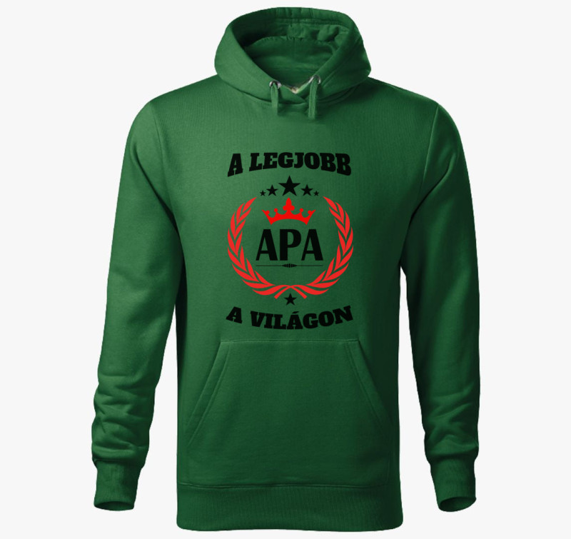 Legjobb apa kapucnis pulóver — Üvegzöld
