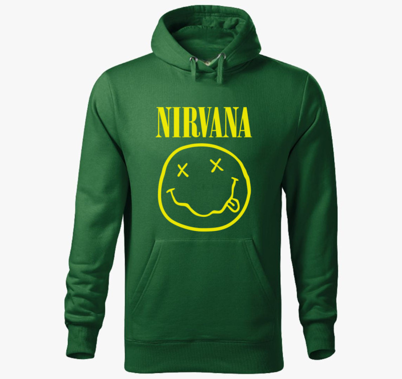 Nirvana kapucnis pulóver — Üvegzöld