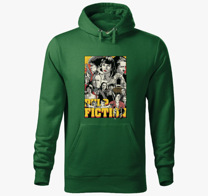 Pulp Fiction - Ponyvaregény kapucnis pulóver — Üvegzöld