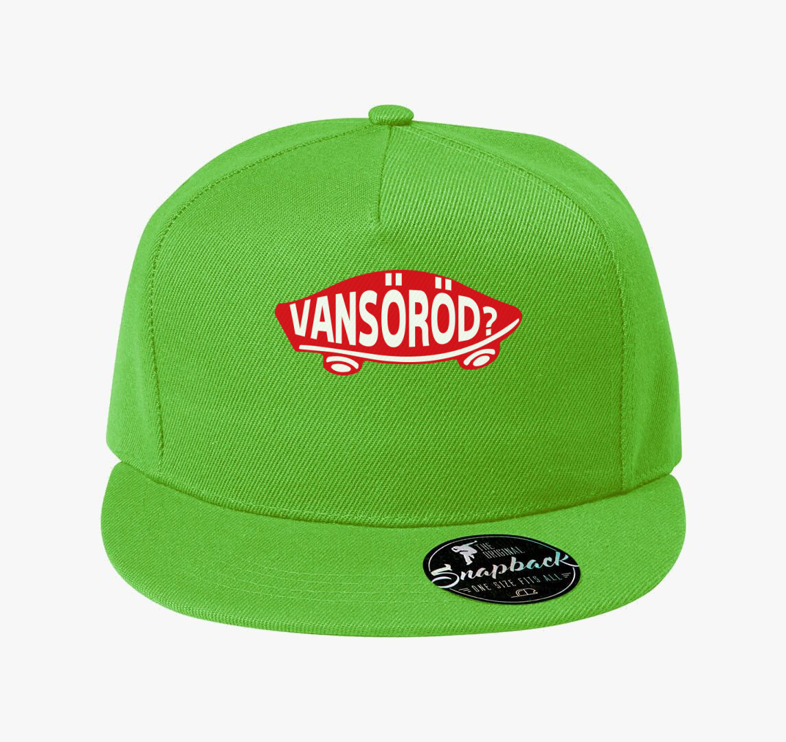 Vansöröd Vans márka paródia baseball sapka — Almazöld