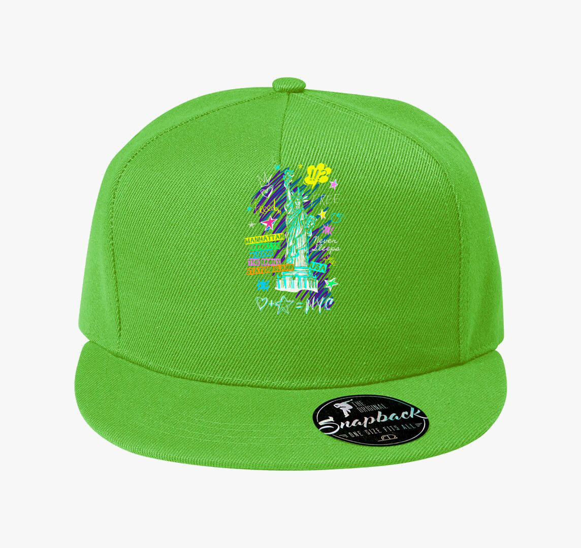 Szabadság szobor rajz baseball sapka — Almazöld