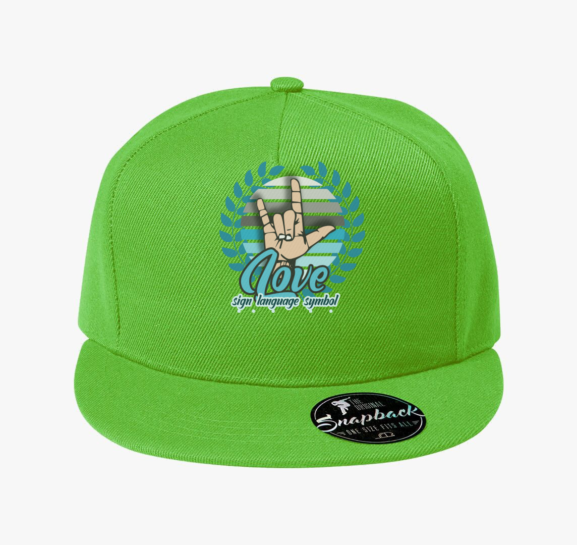 Jelbeszéd LOVE baseball sapka — Almazöld