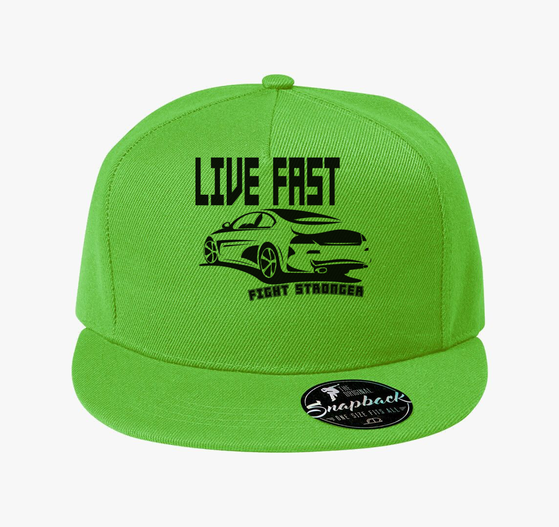 Live fast baseball sapka — Almazöld