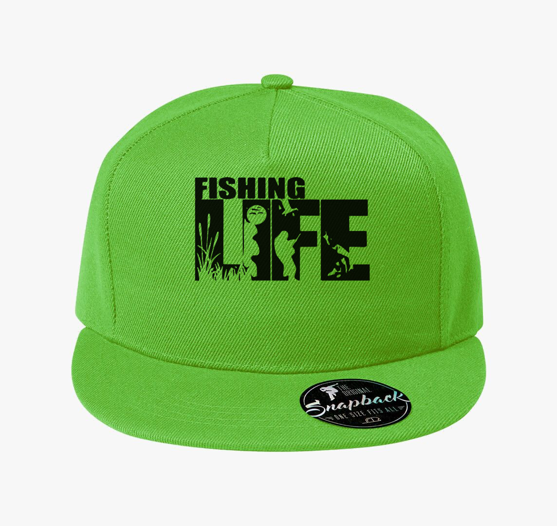 Fishing life feliratú baseball sapka — Almazöld