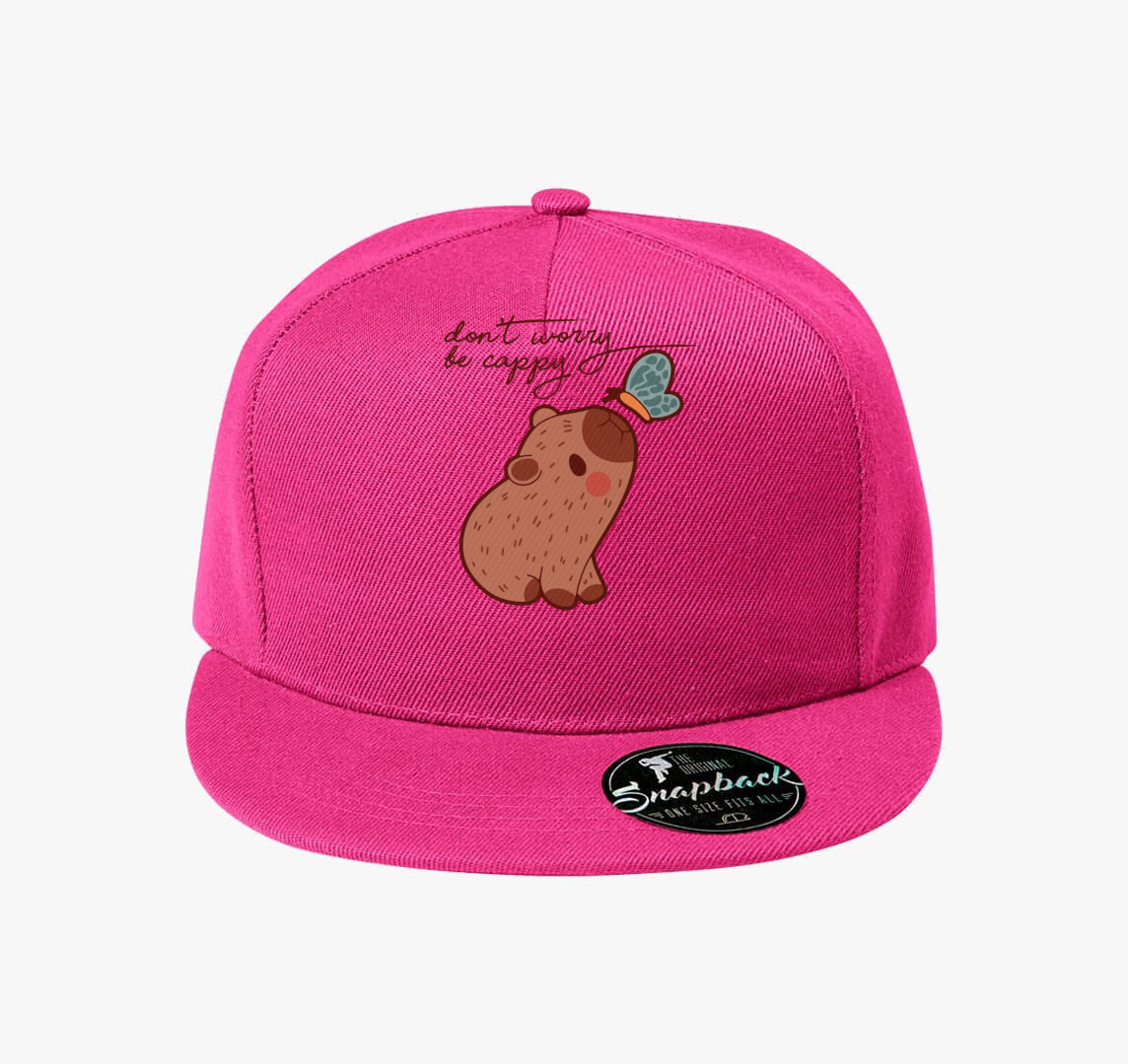 Don't worry be cappy baseball sapka — Bíborszín