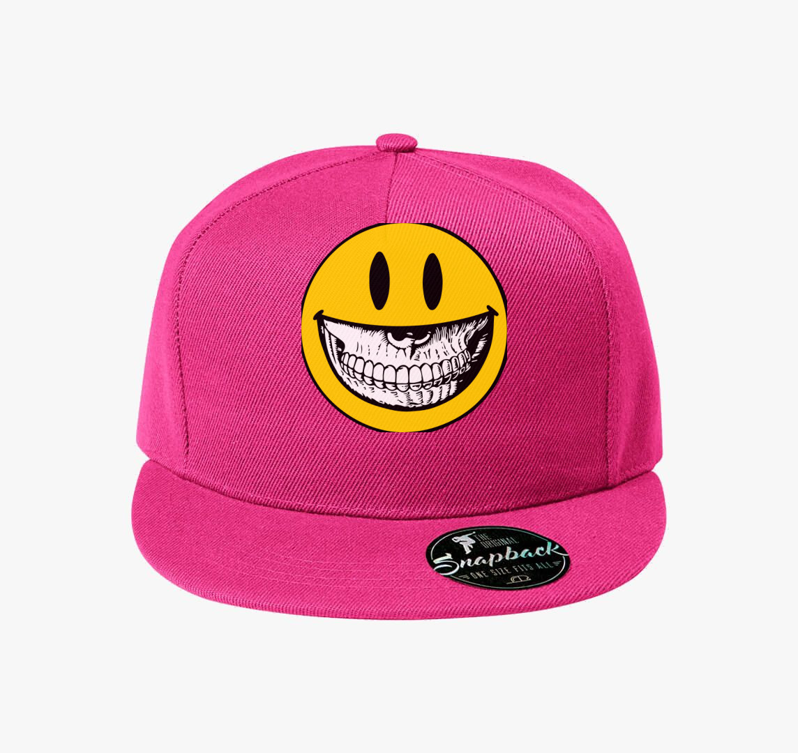 Koponyás smiley baseball sapka — Bíborszín